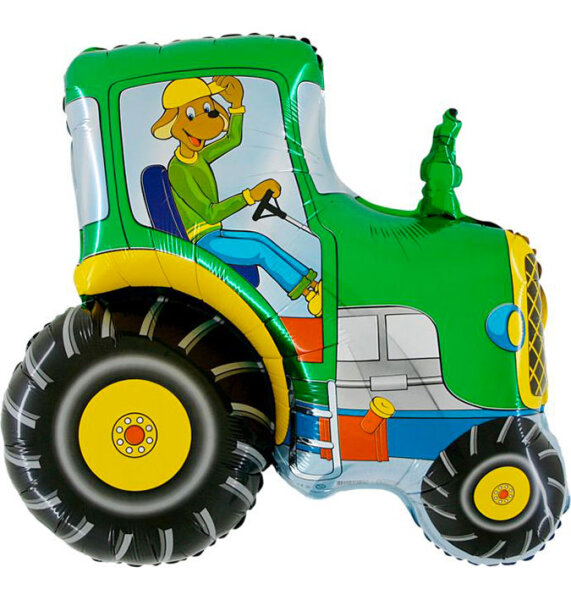 Folienballon Traktor in grün