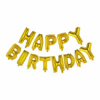 Folienballon Schriftzug Happy Birthday in verschiedenen...