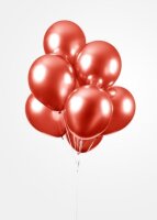 Deko Chrome oder Spiegel Luftballons rot 30 cm 12"