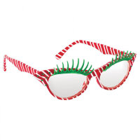 Brille als Spaßbrille Candy look mit Wimpern