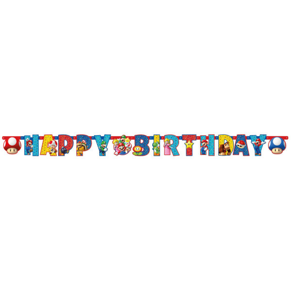 Super Mario Happy Birthday Buchstaben Girlande