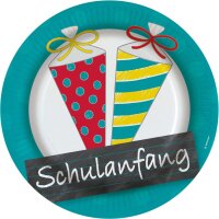 8 Schulanfang Party Teller 23 cm