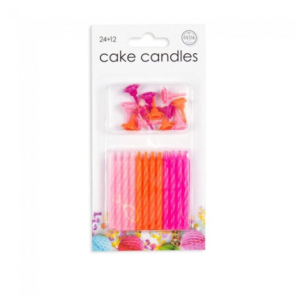 Geburtstagskerzen Happy Birthday Kerzen bunt pink