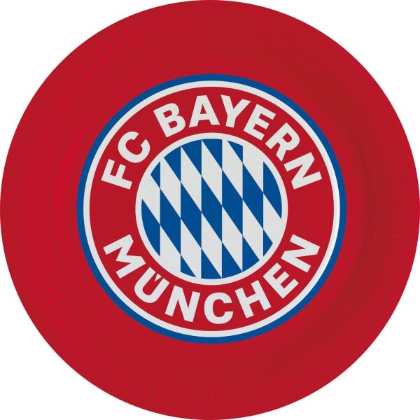 8 Bayer München Party Teller 23 cm