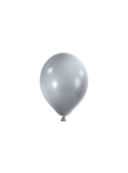 100 Deko Luftballons 5" 12 cm Mini Ballons in metallic silber
