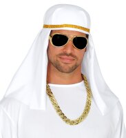 Scheich Kostüm Set Kopfbedeckung mit Brille und...