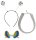 Alien Kostüm Set Brille Haarreif und Halsband