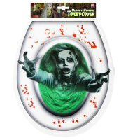 Halloween Toiletten Deko mit Zombie und Blut
