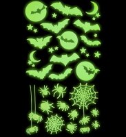 Halloween Deko Aufkleber glow in the dark...