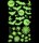 Halloween Deko Aufkleber glow in the dark Fledermäuse und Spinnen