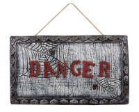 Halloween Deko Eingangsschild Danger mit Animation