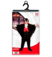 Schwarzer Vampir Fledermaus Umhang für Kinder Größe: 134