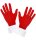 Rote Handschuhe mit Plüschrand in weiss für den Weihnachtsmann