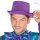 Party Hut Zylinder in vielen Farben Farbe: lila violett