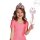 Prinzessinnen Krone in Pink mit Herz Steinen als Diadem
