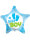 Folienballon Stern Baby Shower blau Its A Boy