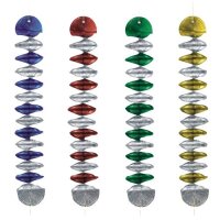 6 Rotor Spiralen aus Folie 7,5 x 60 cm als Girlande