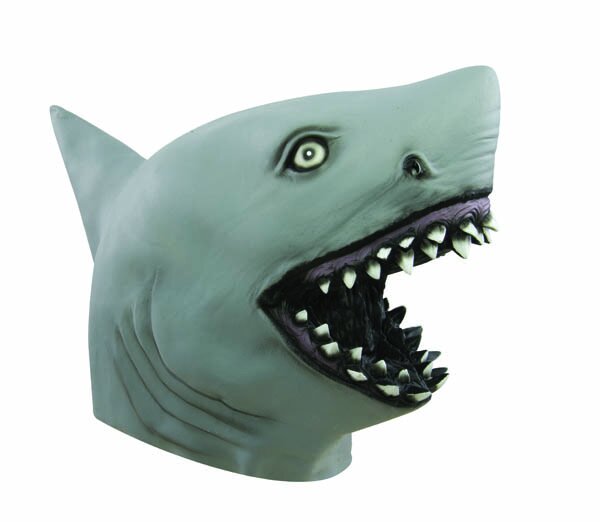 Hai Maske aus Latex für den Haifisch