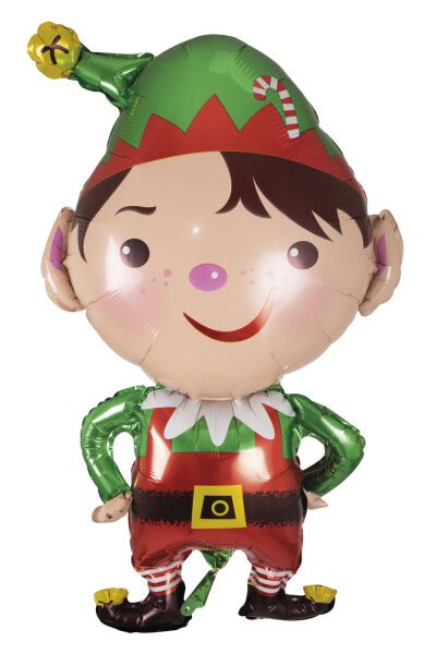 Elf oder Wichtel Folienballon mit Mütze