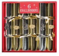 6er Set Riesen Mega Knallbonbons gold silber