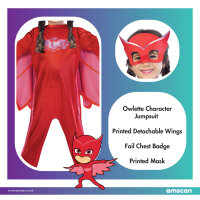 Original PJ Masks Eulette oder Owlette Kostüm für Kinder