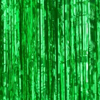 Lametta Vorhang in vielen Farben 91,4x240cm Farbe: grün