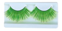 Glänzende Wimpern in grün