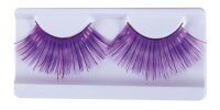 Glänzende Wimpern in lila violett