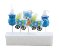Baby Party Kerzen für Jungen in blau
