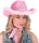 Cowboy Hut in Pink mit Plüschrand