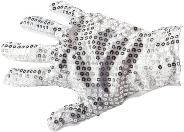 2 silberne Pailletten Handschuhe