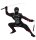 Black Ninja Samurai Kostüm für Kinder Größe: 128