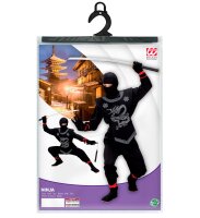 Black Ninja Samurai Kostüm für Kinder Größe: 140