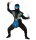 Blauer Ninja Samurai Kostüm für Kinder mit Waffen