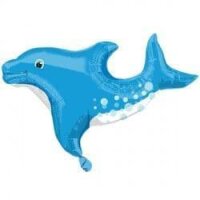 Folienballon blauer Delfin Tierballon