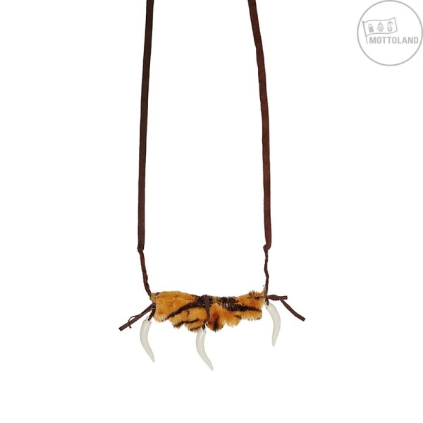 Dschungel Halsband mit Zähnen und Totenkopf