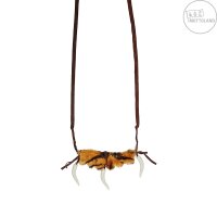Dschungel Halsband mit Zähnen und Totenkopf