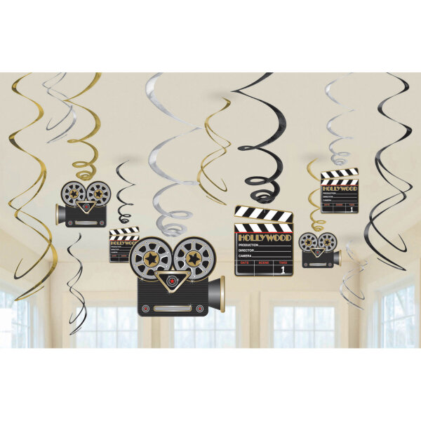 12 Hollywood Deko Spiralen