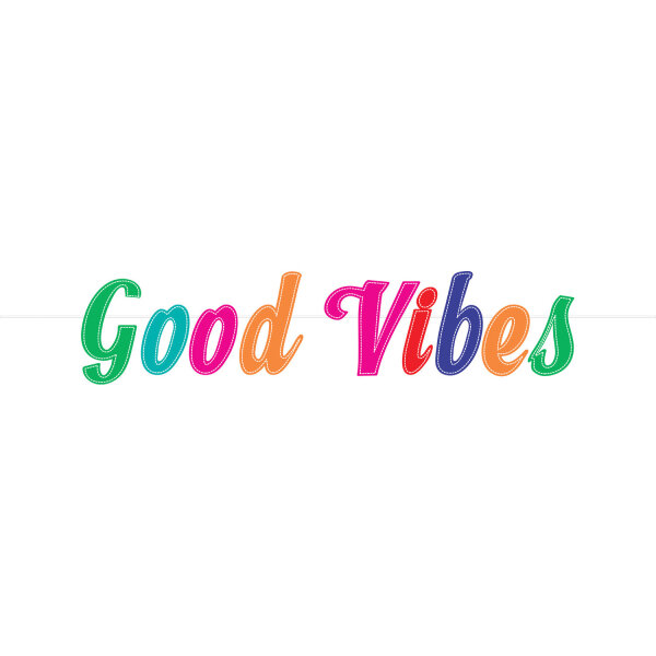 Disco Party Dekoration Good Vibes Filz Girlande