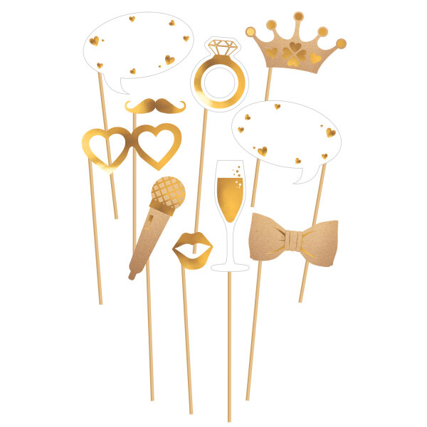 10 Teiliges Fotobox Set zur Hochzeit