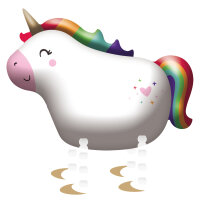 Folienballon Airwalker Ballon als Einhorn 81 cm