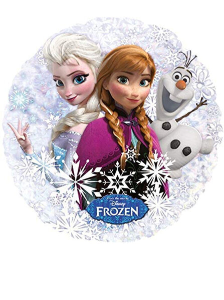 Folienballon Anna & Elsa mit Olaf Holographisch Frozen von Disney