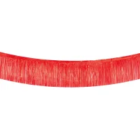 Fransengirlande in rot mit 30 cm langen Fransen
