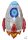 Folienballon als Rakete