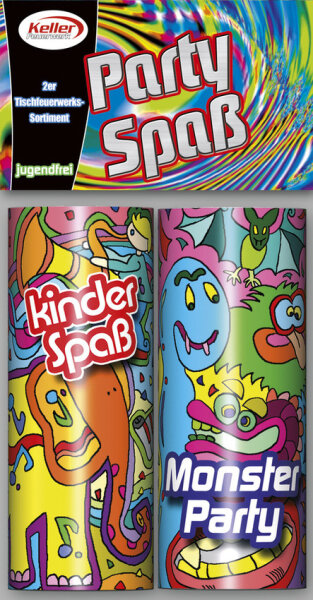 2er Set Silvester Tischfeuerwerk Party Spass Kinder Spass