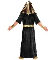 Ägyptisches Herren Pharao Kostüm Tutanchamun schwarz  Größe: XL