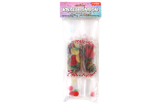 2er Set Konfettibomben als Knallbonbons