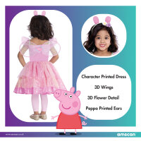 Original Peppa Pig Kostüm als Fee für Kinder