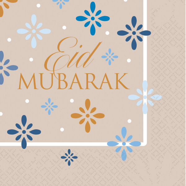 16 Party Servietten Eid Mubarak Ramadan zum Zuckerfest