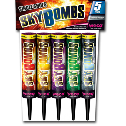 Air Bombs 5 Bombenrohre auch Sky Shots oder Air Shots genannt